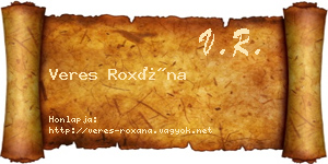 Veres Roxána névjegykártya