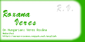 roxana veres business card
