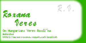 roxana veres business card